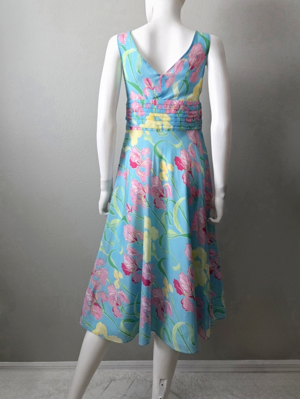 Lilly Pulitzer Silk / Cotton Sleeveless Bold Floral A-Line Dress, Lined, Size 6 - Picture 5 of 16
